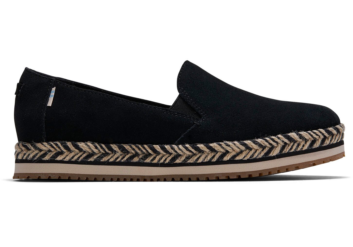 Toms Suede Palma - Womens Slip On Espadrilles - Black - NZ - 256418IGQ